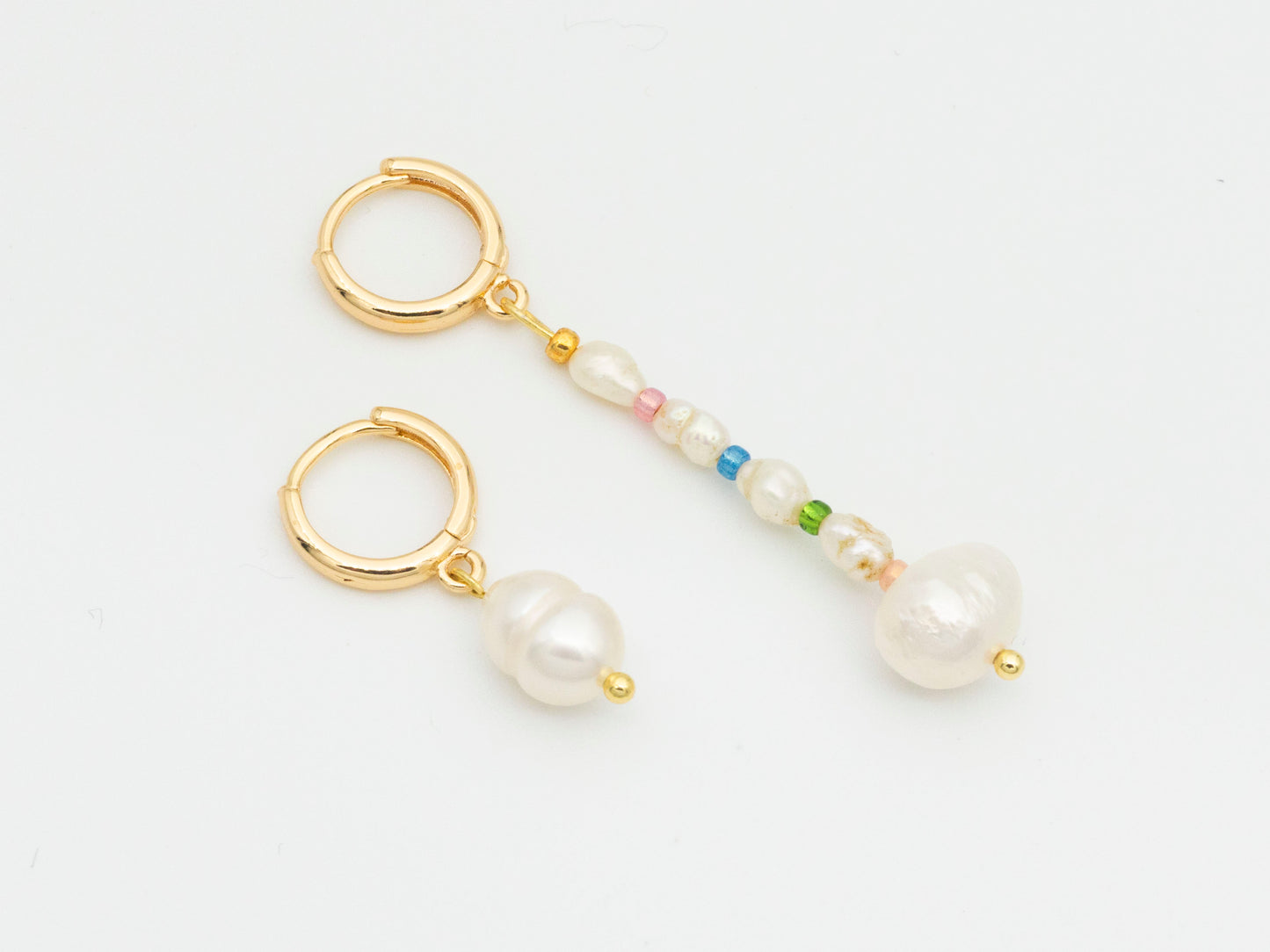 Hearts and Pearls Mismatched Earrings