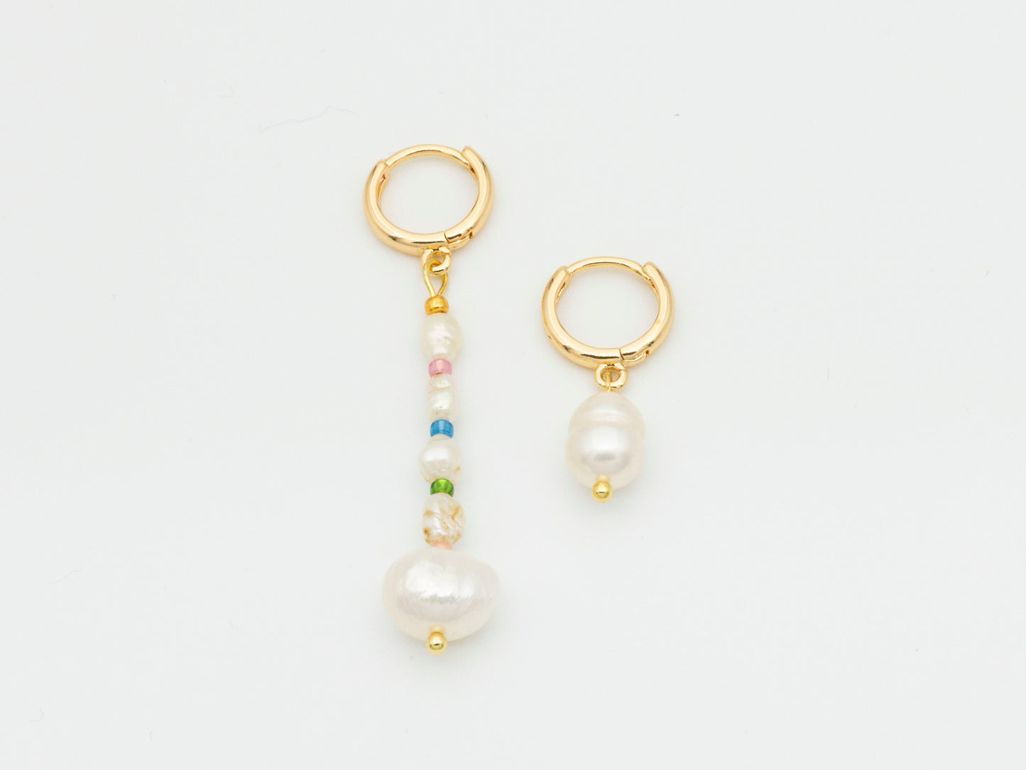 Hearts and Pearls Mismatched Earrings